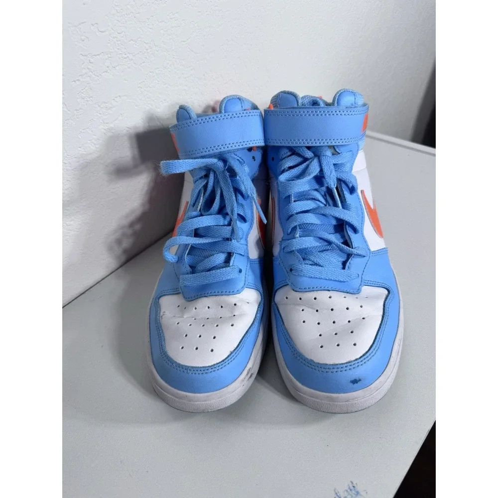 Nike HF4791-407‎ High Top Sneakers Blue White Orange Youth 6.5Y Athletic Shoes